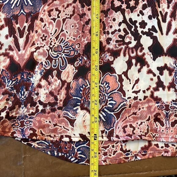 Pink Floral Cold Shoulder RuffleTop - Picture 16 of 16